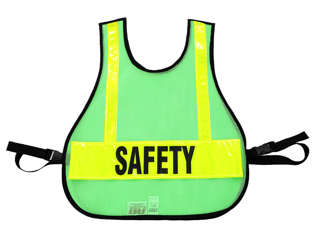 R&B Fabrications Mesh Safety Vest With Reflective Material, Large, Black