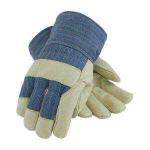 PIP® Pigskin Leather Palm Glove with Fabric Back and 3M™ Thinsulate™ Lining - Fabric Safety Cuff