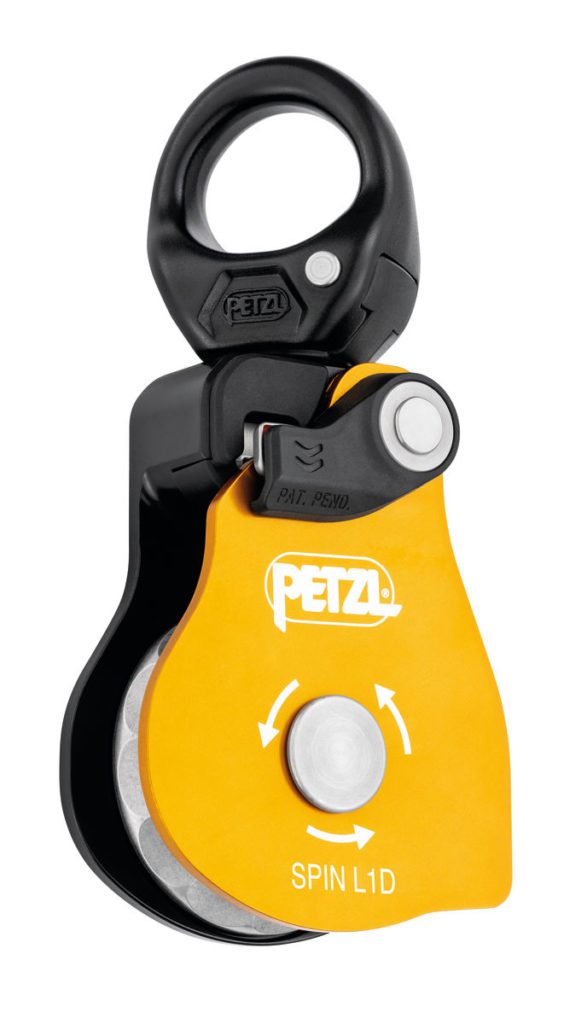 Petzl SPIN L1D High Efficiency Single Pulley with One-Way Rotation and Swivel