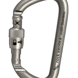 Rock Exotica rockD Stainless Screw-Lock Carabiner