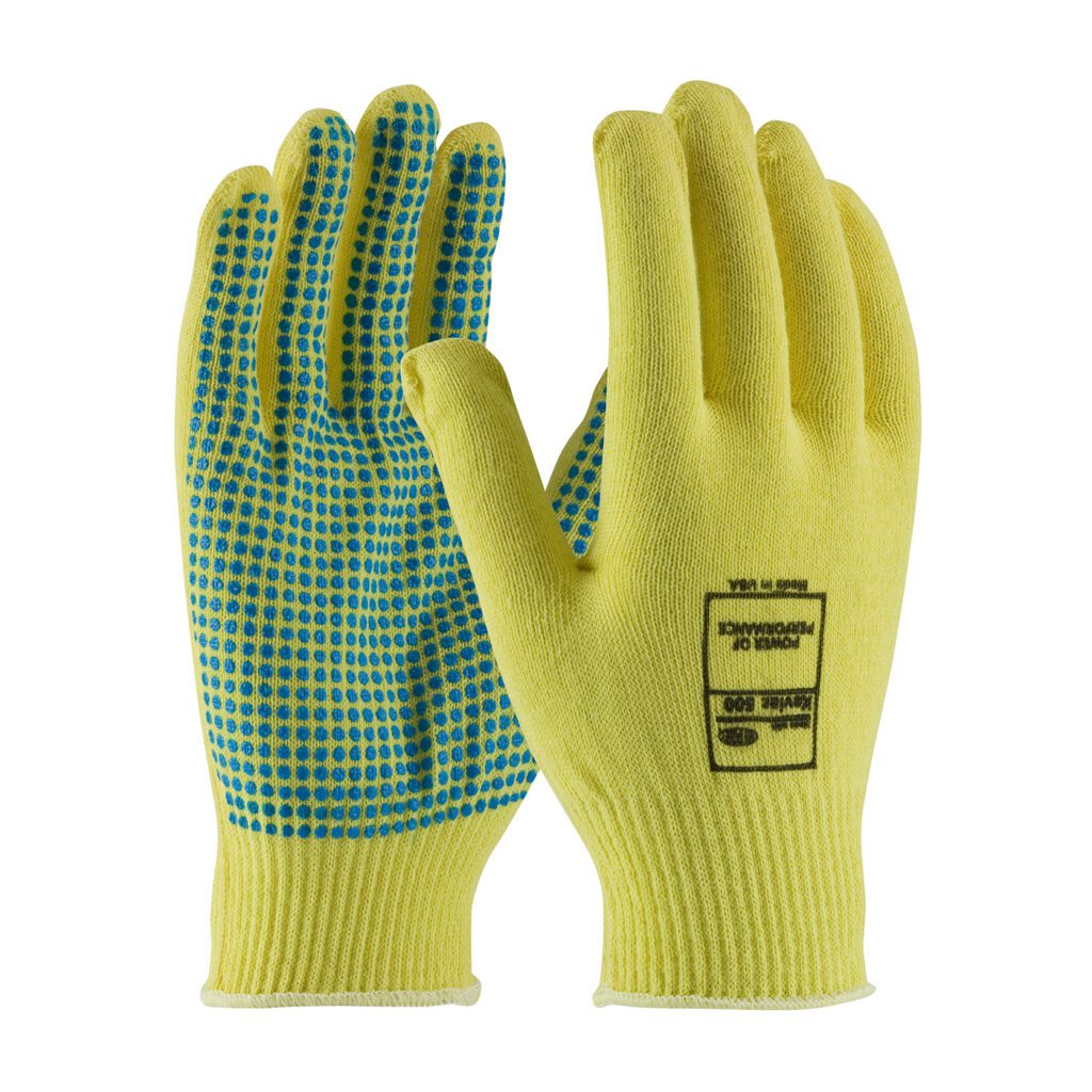 PIP Kut Gard® Seamless Knit Kevlar® Glove with PVC Dot Grip - Light Weight - 6 Pack