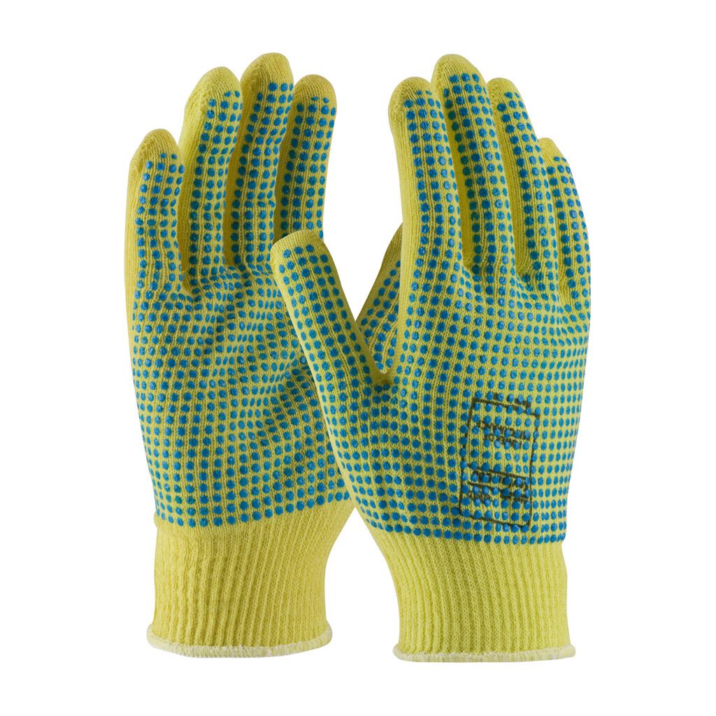 PIP Kut Gard® Seamless Knit Kevlar® Glove with Double-Sided PVC Dot Grip - Light Weight - 6 Pack