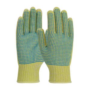 PIP Kut Gard® Seamless Knit Kevlar® / Cotton Plated Glove with Double-Sided PVC Dot Grip - Medium Weight