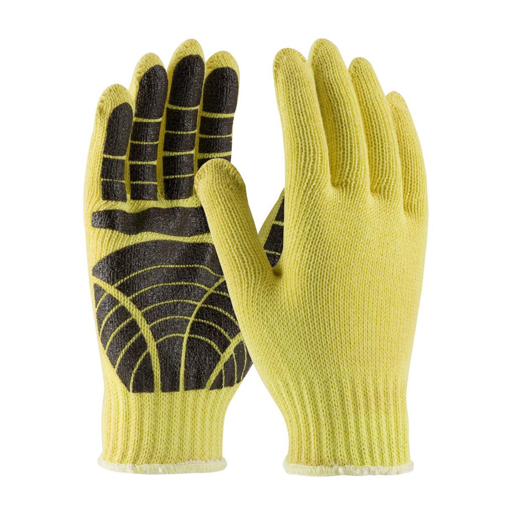 PIP Kut Gard® Seamless Knit Kevlar® Glove with PVC Tiger Paw Grip - Medium Weight