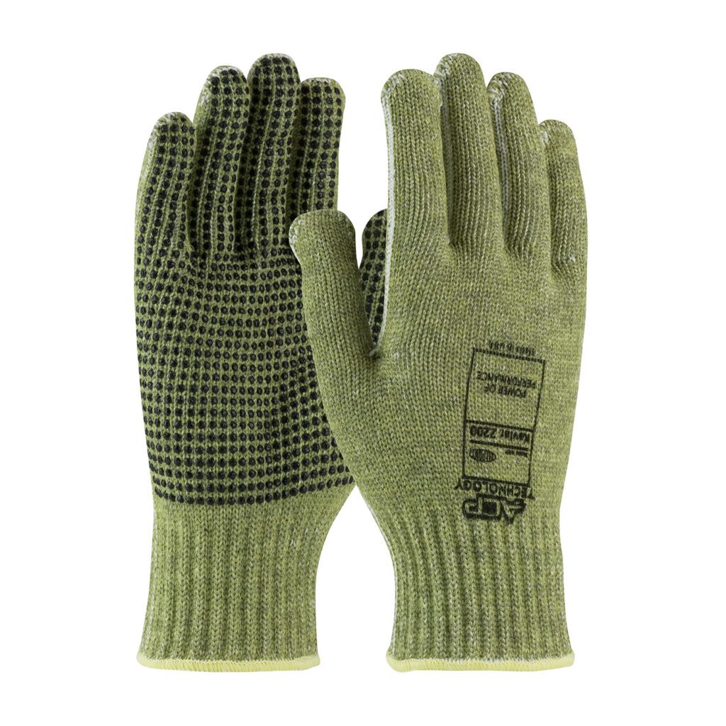 PIP Kut Gard® Seamless Knit ACP / Kevlar® Blended Glove with PVC Dot Grip and Polyester Lining - Economy Weight