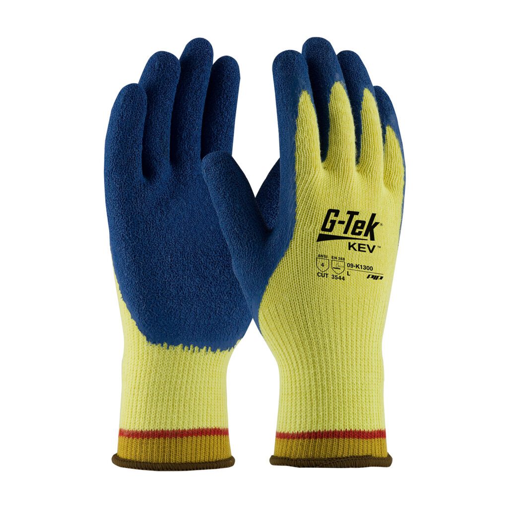 PIP G-Tek® KEV™ Seamless Knit Kevlar® Glove with Latex Coated Crinkle Grip on Palm & Fingers