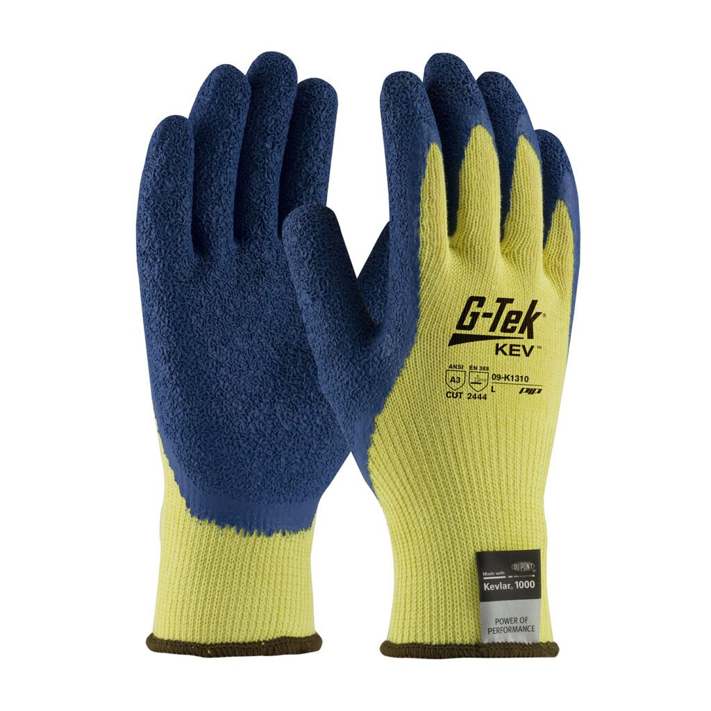 PIP G-Tek® KEV™ Seamless Knit Kevlar® Glove with Latex Coated Crinkle Grip on Palm & Fingers