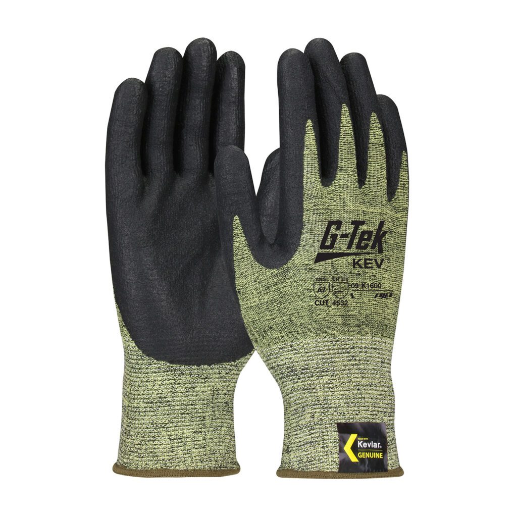 PIP G-Tek® KEV™ Seamless Knit Kevlar® Blended Glove with Nitrile Coated Foam Grip on Palm & Fingers