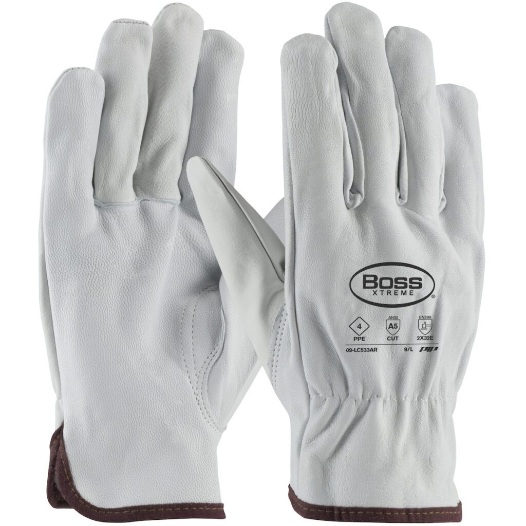 Boss® Xtreme AR Top Grain Goatskin Leather Drivers Glove with Para-Aramid Lining - Keystone Thumb