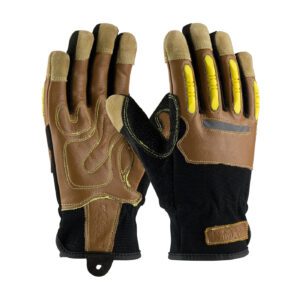 PIP® Goatskin Leather Palm Glove with Leather Back and Kevlar® Blended Liner - Finger TPR Impact Protection