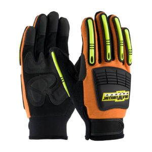 PIP Maximum Safety® MOG™ Synthetic Leather Palm with Fabric Back - TPR Impact Protection