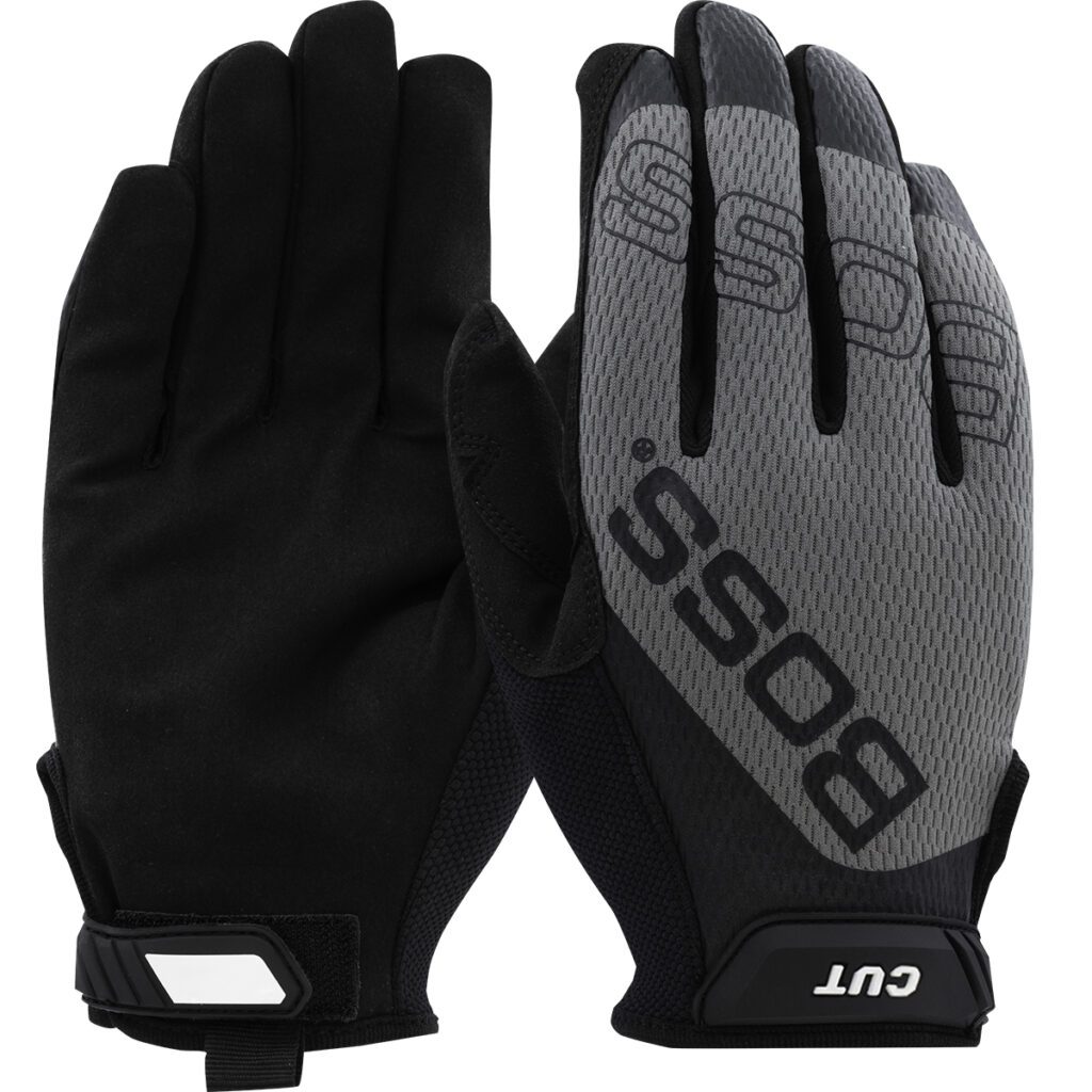 Boss® Synthetic Microfiber Palm with Mesh Fabric Back and Para-Aramid Cut Lining