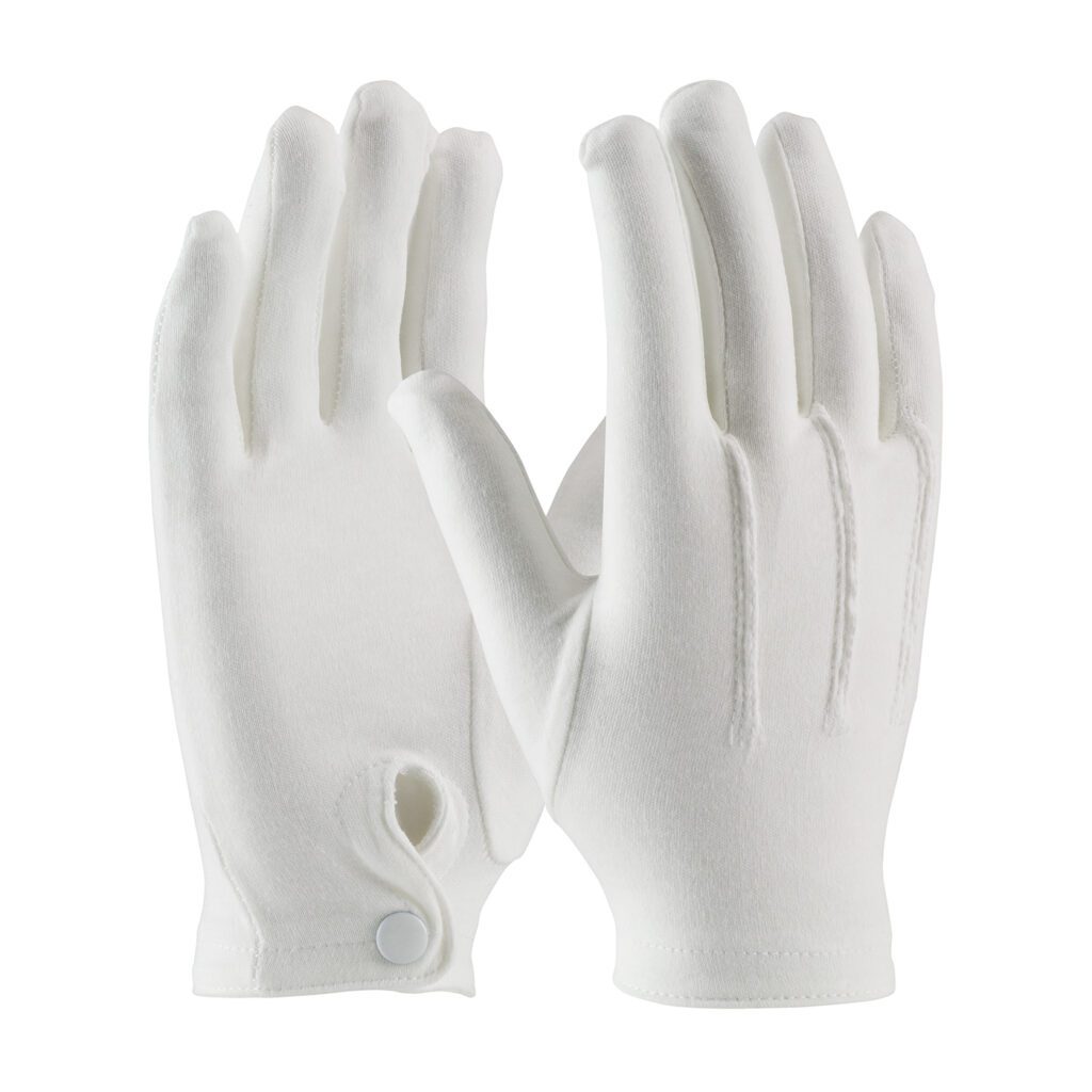 PIP Cabaret™ 100% Cotton Dress Glove with Raised Stitching on Back - Snap Closure