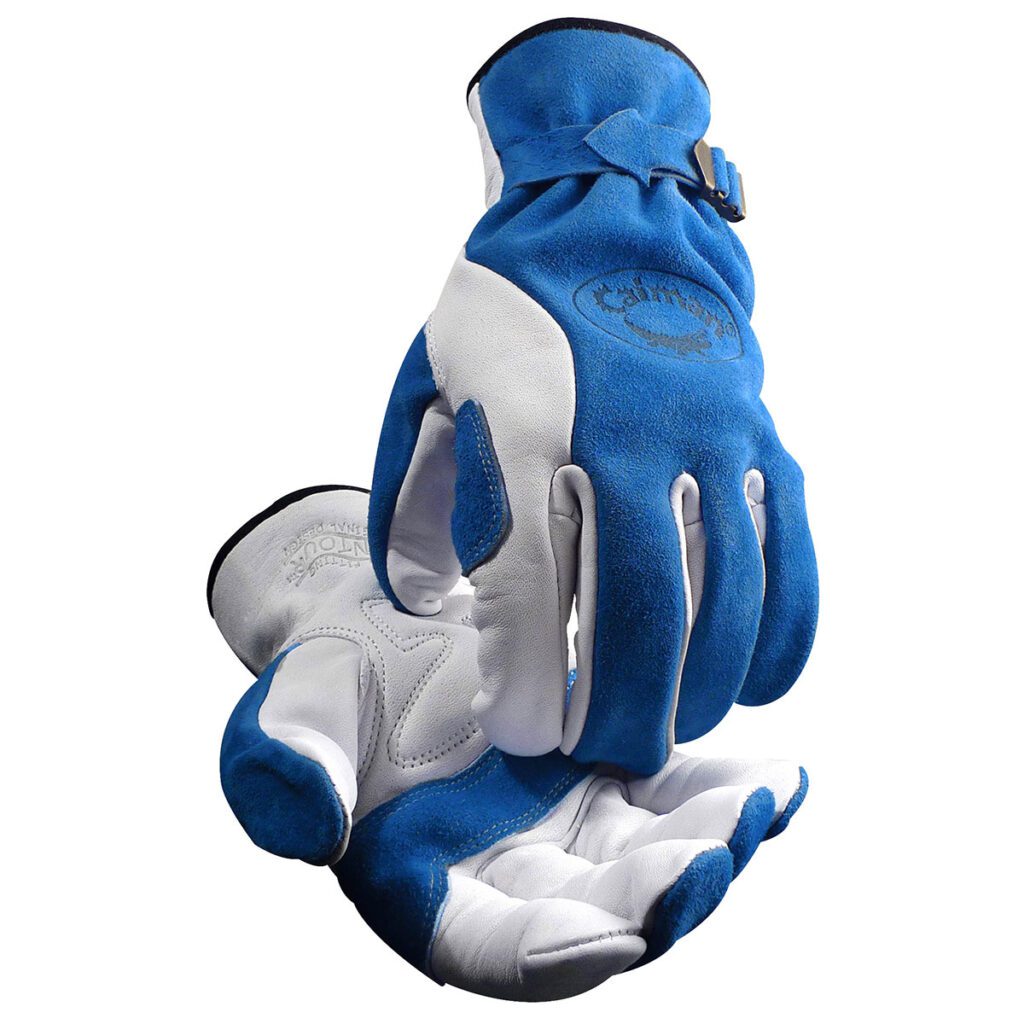 Caiman® Premium Top Grain Cowhide Leather Drivers Glove with Split Cowhide Back - Keystone Thumb