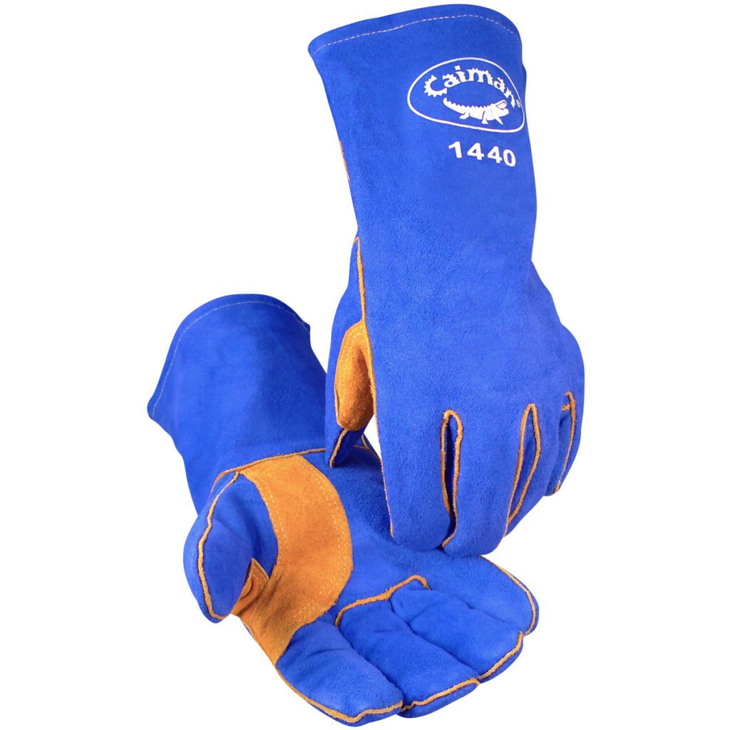 Caiman® Premium Split Cowhide Leather Welder's Glove with Foam Lining and Kevlar® Stitching - 6 Pack