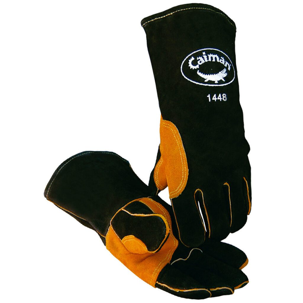Caiman® Premium Split Cowhide Leather Welder's Glove with Foam Lining and Aluminized Insulation - 6 Pack