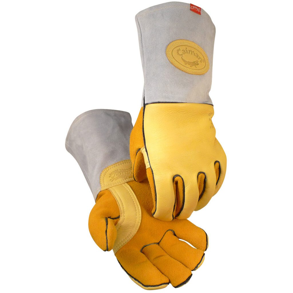 Caiman® Premium Elk Skin MIG/Stick Welder's Glove with Wool Insulated Back