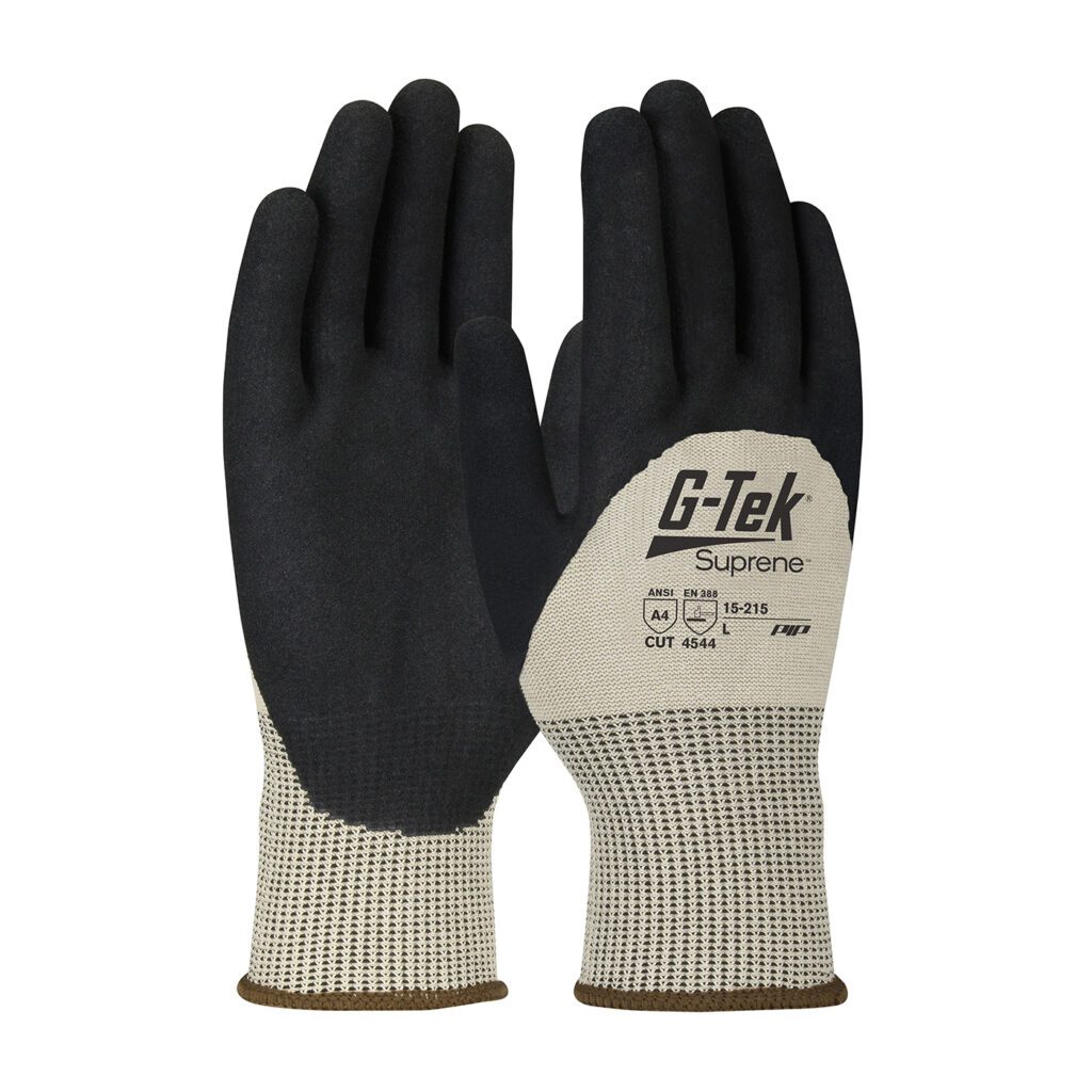 PIP G-Tek® Suprene™ Seamless Knit Suprene™ Blended Glove with Nitrile Coated MicroSurface Grip on Palm, Fingers & Knuckles