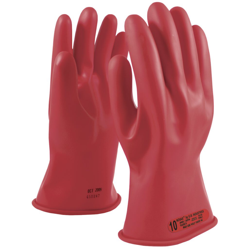 NOVAX® Class 0 Rubber Insulating Glove with Straight Cuff - 11"