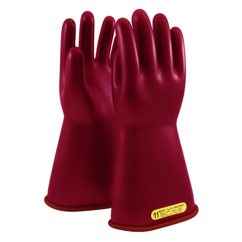 NOVAX® Class 2 Rubber Insulating Glove with Straight Cuff - 14"