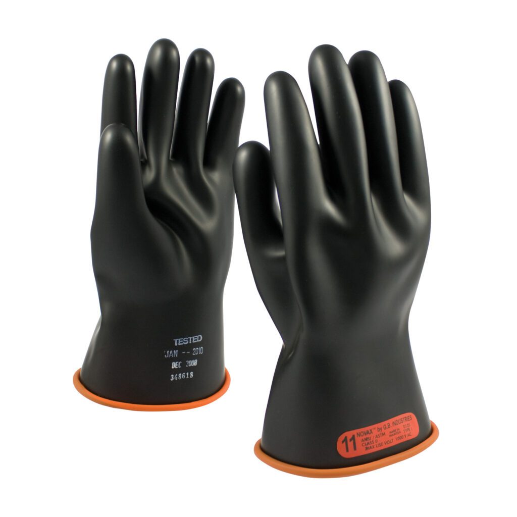 NOVAX® Class 0 Rubber Insulating Glove with Straight Cuff - 11"
