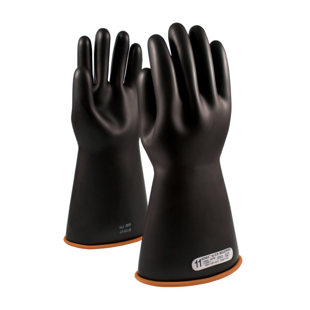 NOVAX® Class 1 Rubber Insulating Glove with Straight Cuff - 16"