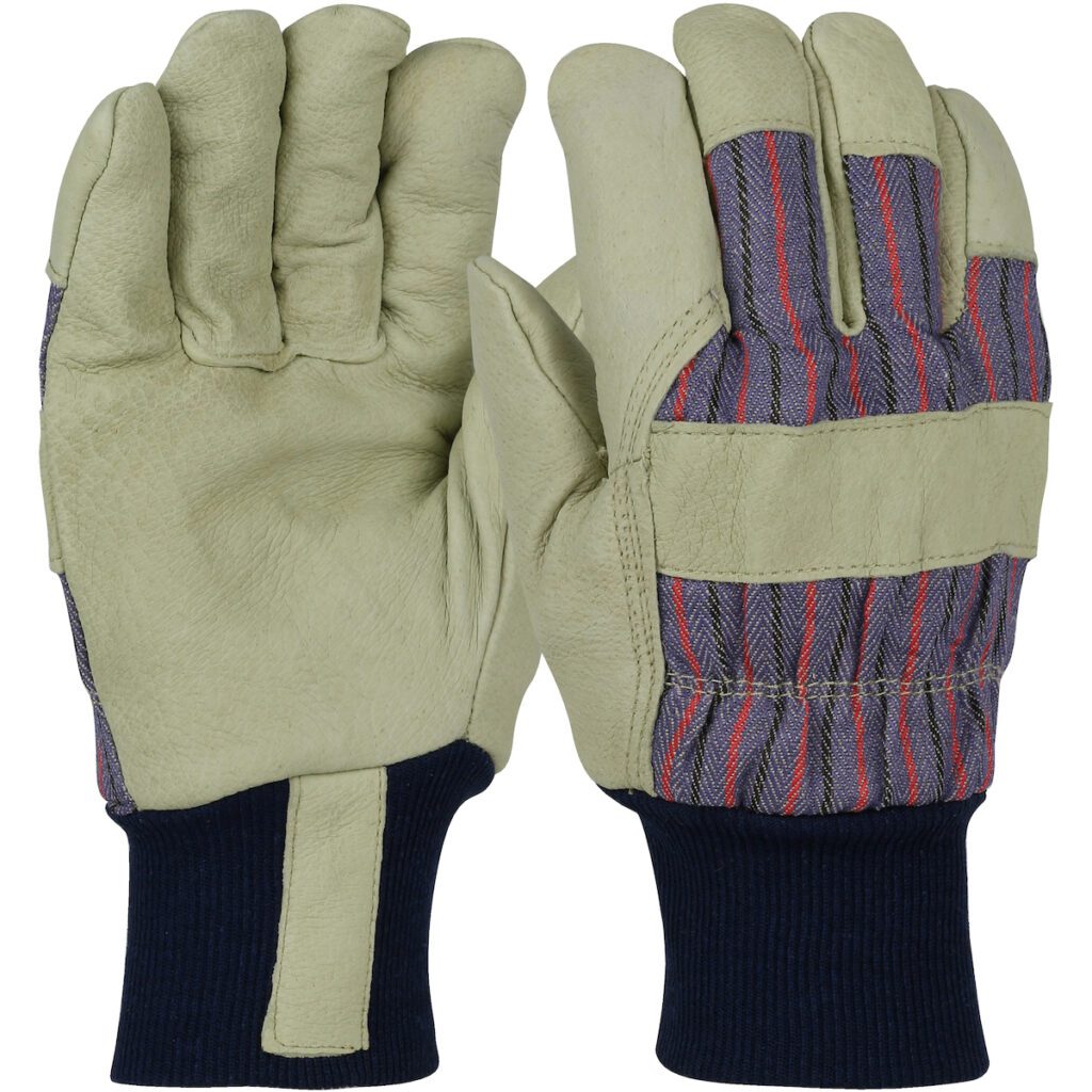 PIP® Pigskin Leather Palm Glove with Fabric Back and Thermal Lining - Knit Wrist