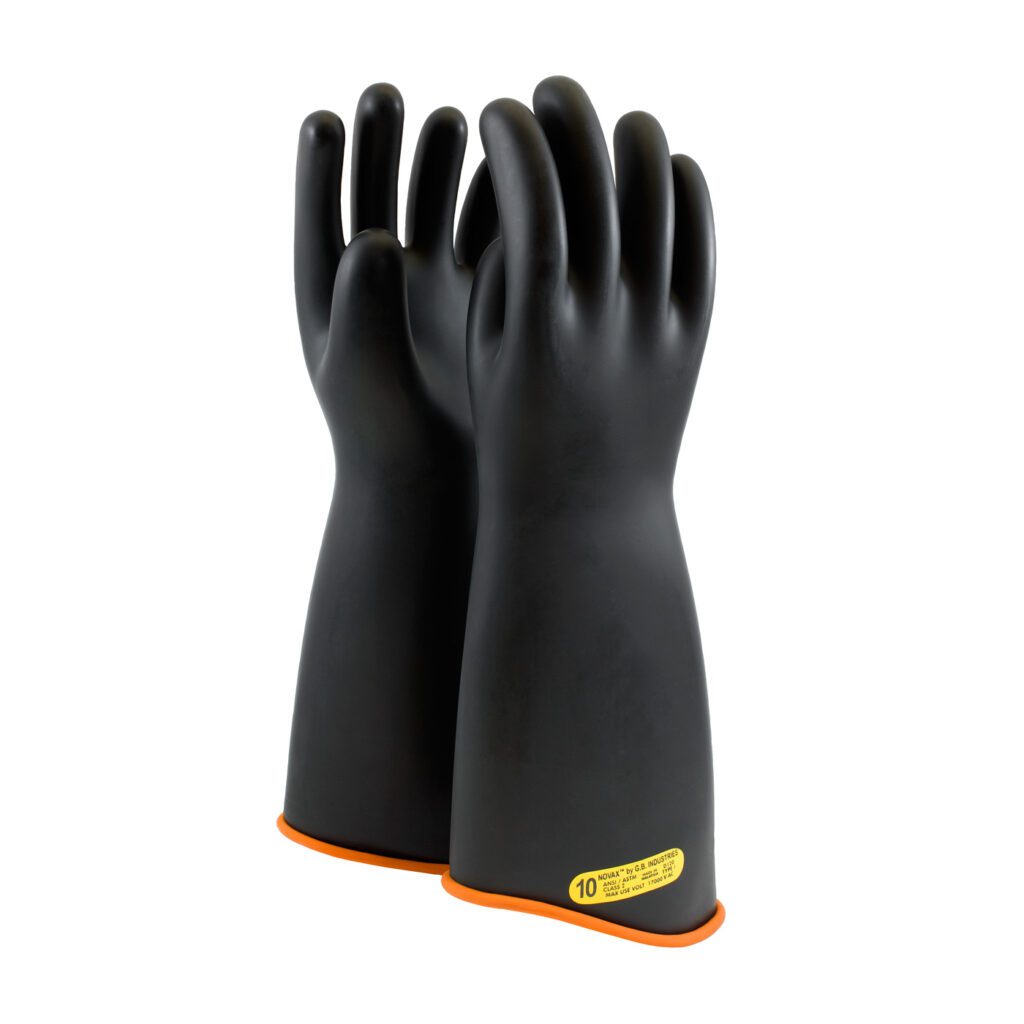 NOVAX® Class 2 Rubber Insulating Glove with Contour Cuff - 18"