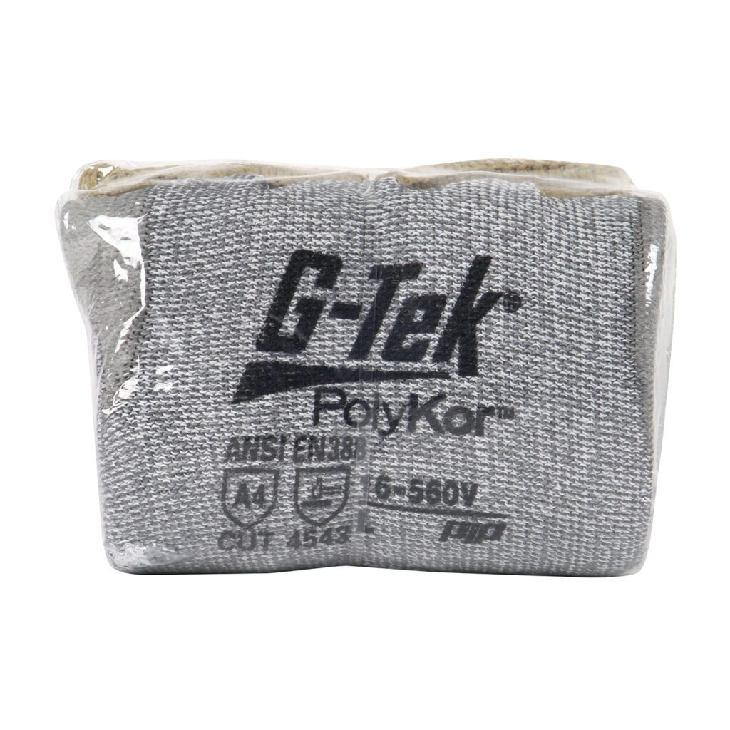 G-Tek® PolyKor® Seamless Knit PolyKor® Blended Glove with Polyurethane Coated Flat Grip on Palm & Fingers - Vend-Ready