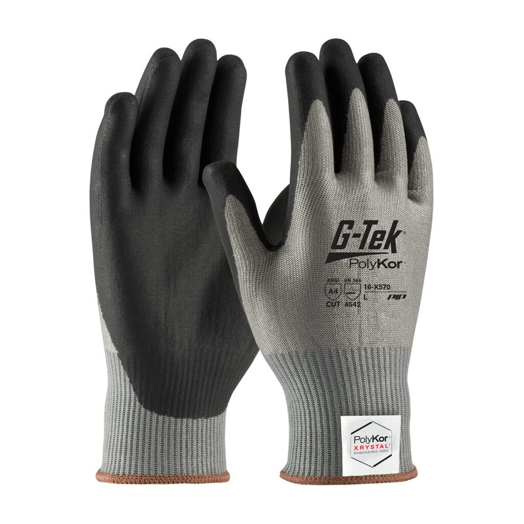 G-Tek® PolyKor® Xrystal® Seamless Knit PolyKor® Xrystal® Blended Glove with NeoFoam® Coated Palm & Fingers - Touchscreen Compatible