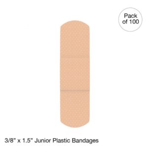 Kemp USA Plastic Bandages, 3/8" X 1.5" Junior (36 Boxes Of 100 Pieces)