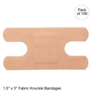 Kemp USA Fabric Knuckle Bandage 1.5" X 3" (24 Boxes Of 100 Pcs)
