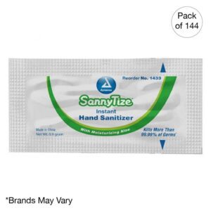 Kemp USA Instant Hand Sanitizer, 0.9 Gram Packets (12 Boxes Of 144 Pcs)