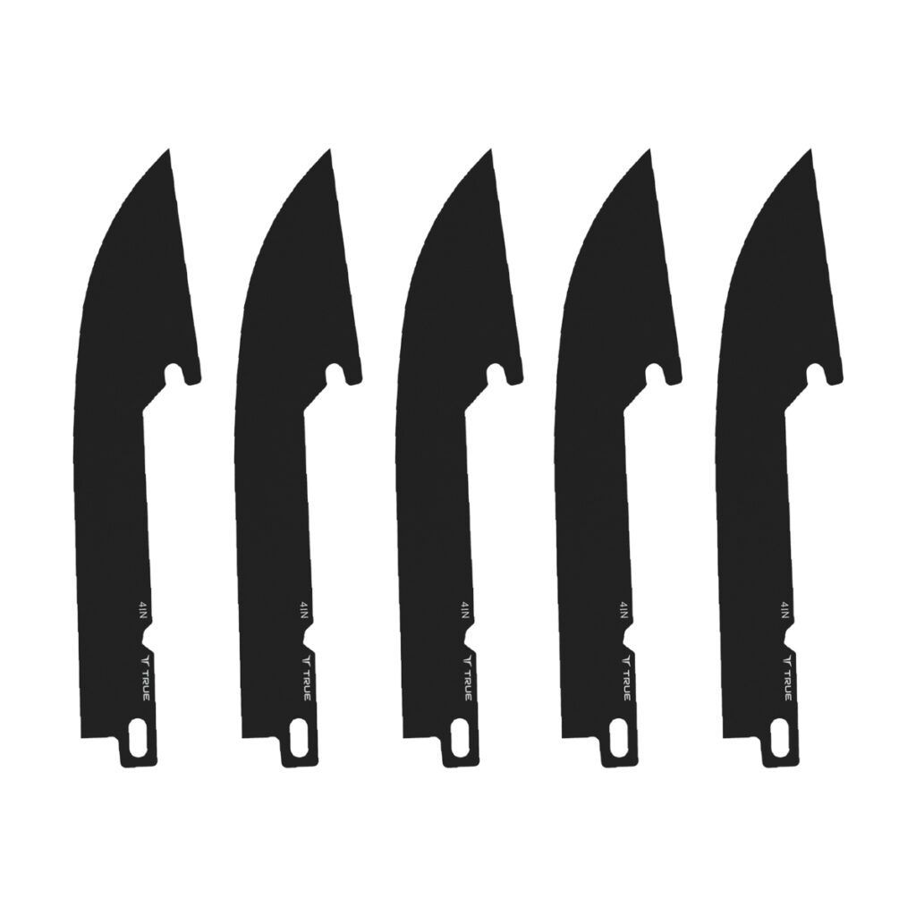 True 4" Drop Point 5 Pack Replacement Blades