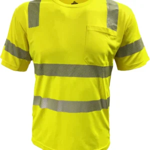 Reflective Apparel Hi-Vis Coolmax Safety Short Sleeve T-shirt with Pocket