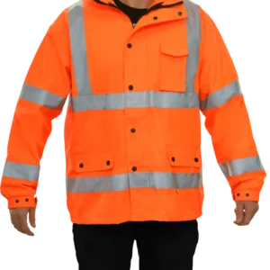 Reflective Apparel ANSI 3 300D Poly Oxford Waterproof & Breathable Parka Hi Vis Coat