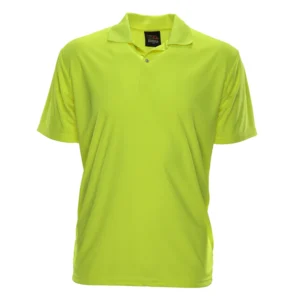 Reflective Apparel Lightweight Lime Polyester Birdseye Safety High Visibility Polo Shirt