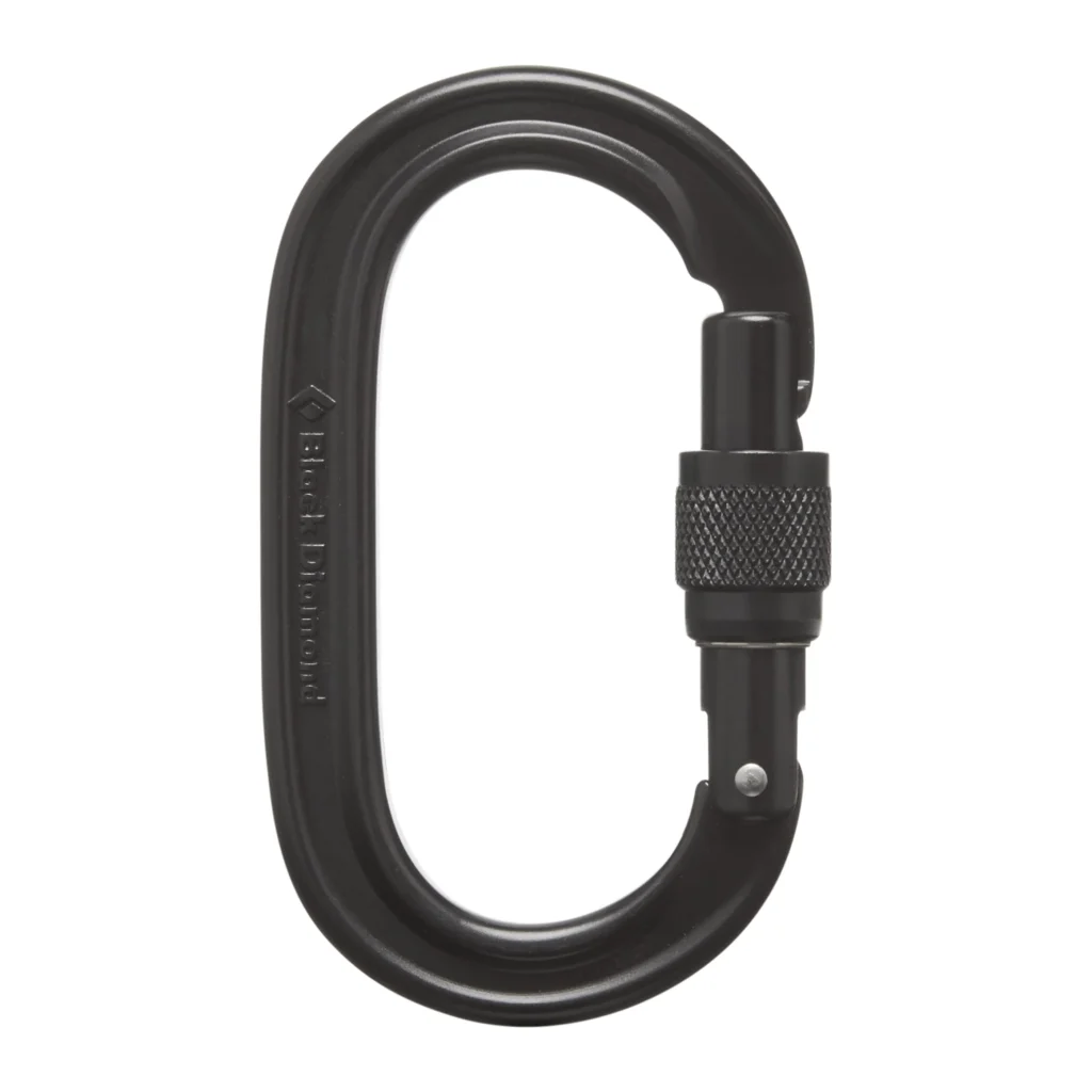 Black Diamond Oval Keylock Screwgate Carabiner - Past Season