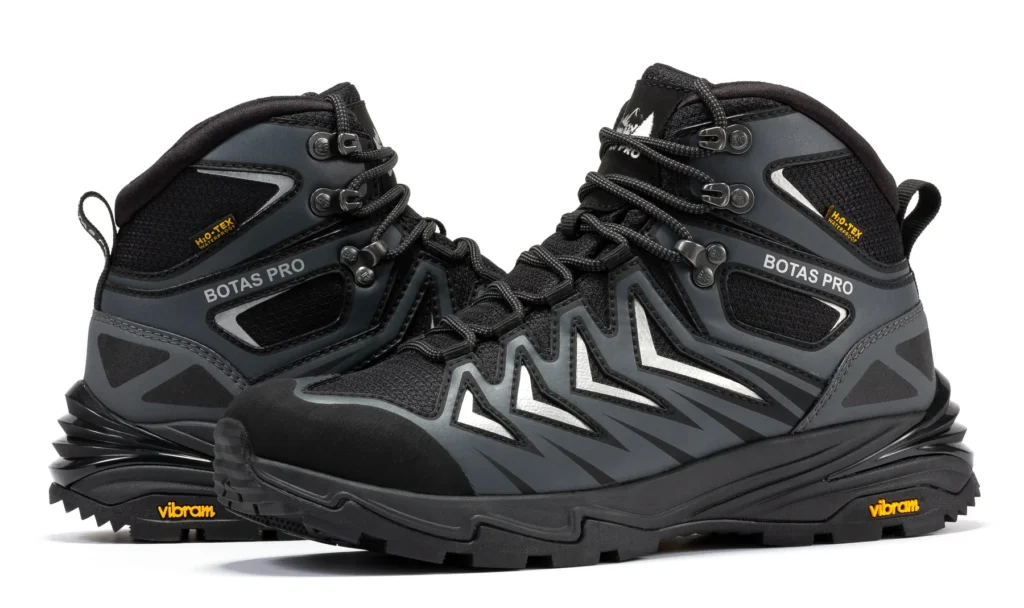Rock Rooster Botas Pro Metallic 6 Inch Waterproof Hiking Boots with Vibram Traction Lug Outsole