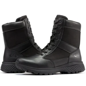 Rock Rooster Botas Pro Black Men's 8 Inch Side Zipper Military Tactical Boots