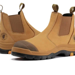 Rock Rooster Lumen Tan 6 Inch Slip On Soft Leather Work Boots