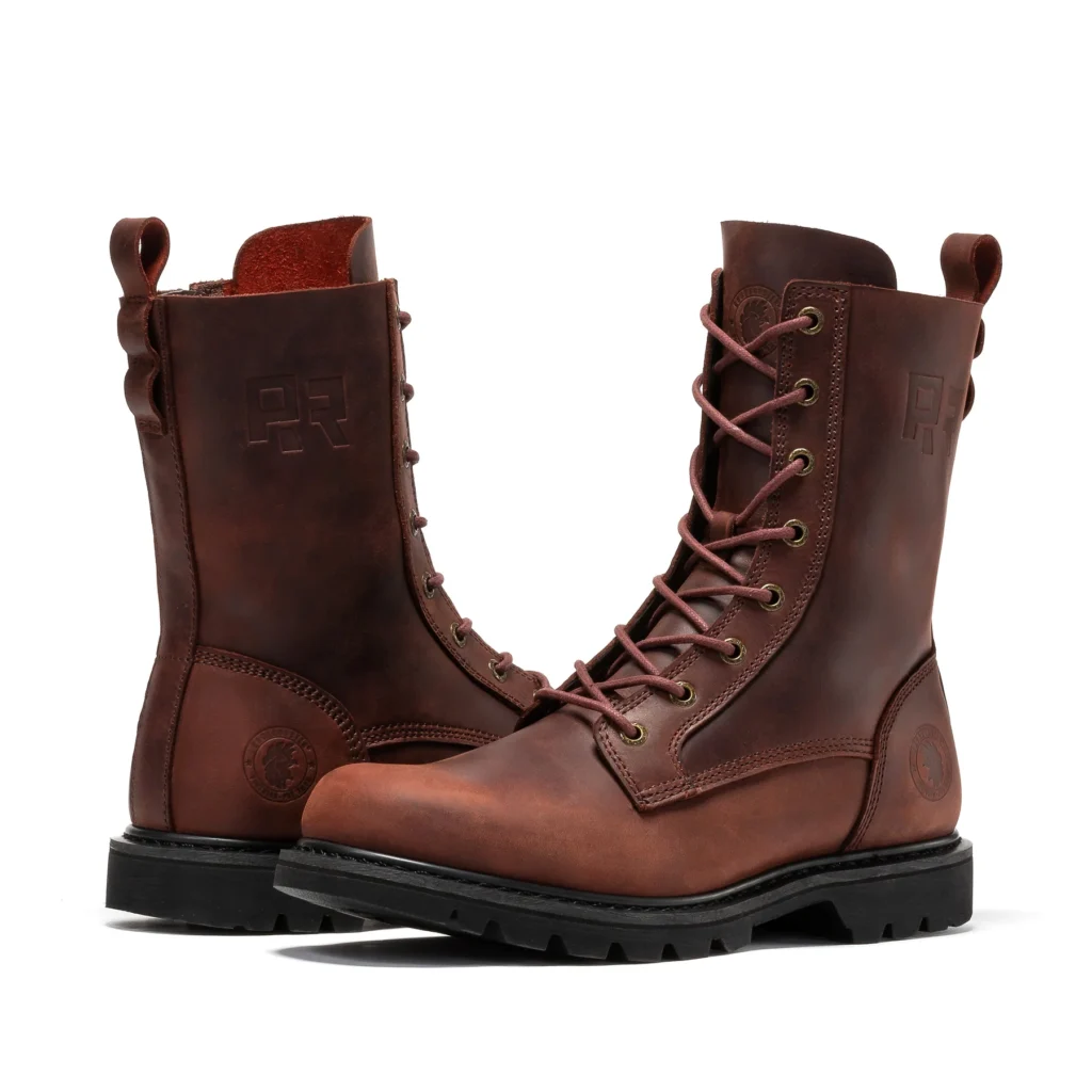 Rock Rooster Mantua Men's 8 Inch Zip-Sided Soft Toe Lug Sole Work Boots