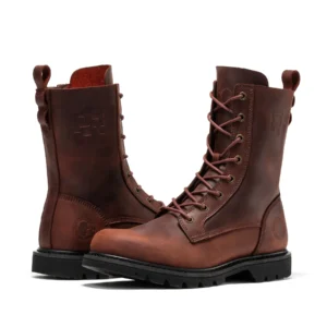 Rock Rooster Mantua Men's 8 Inch Zip-Sided Soft Toe Lug Sole Work Boots