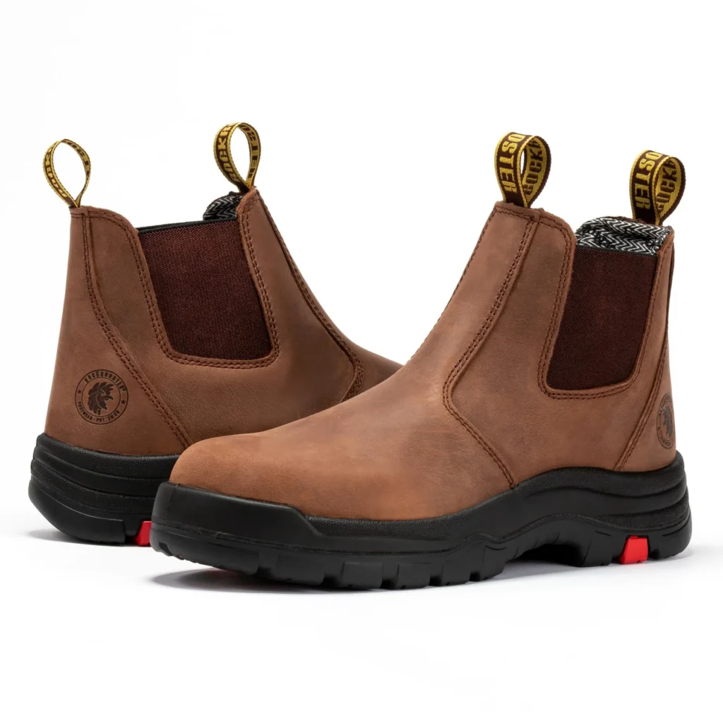Rock Rooster Lumen Brown 6 Inch Pull-On Leather Work Boots