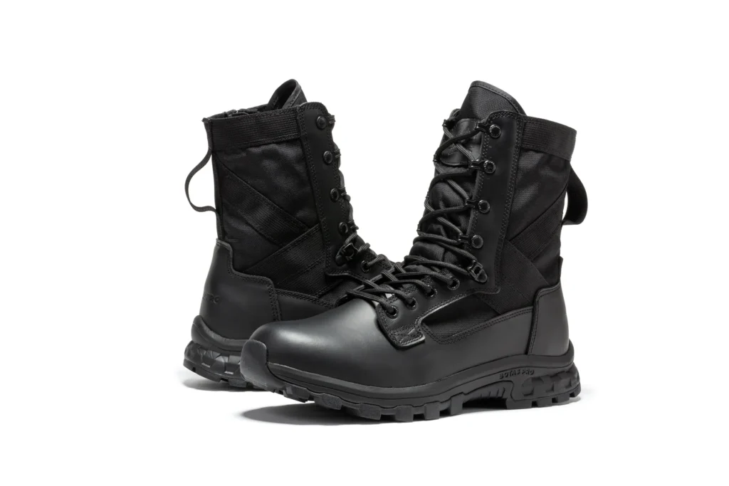 Rock Rooster Botas Pro Black Men's 8 Inch Side Zipper Military Tactical Boots