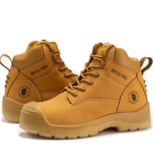 Rock Rooster Woodland Wheat 6 Inch Composite Toe Zip-Sided Leather Work Boots