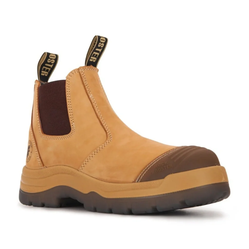 Rock Rooster Gammon Tan 6 Inch Slip On Leather Work Boots