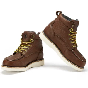 Rock Rooster Walker 6 Inch Waterproof Wedge Work Boots, Soft Toe, Oil Resistant