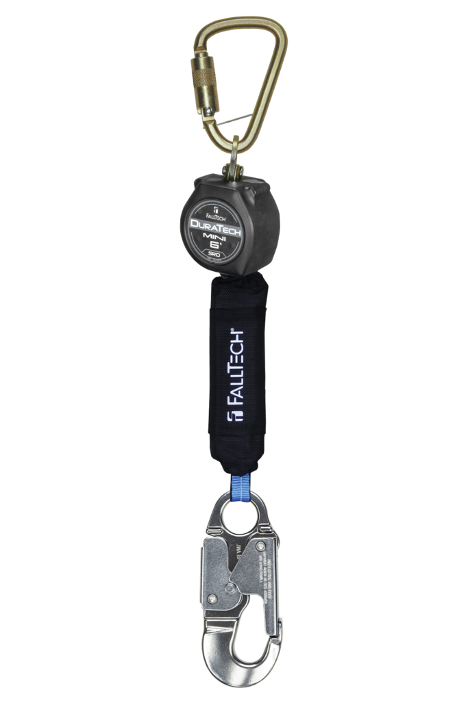FallTech&reg; DuraTech&reg; 6' DuraTech® Mini Class 1 Personal SRL-P with Aluminum Snap Hook, and Steel Dorsal Connecting Carabiner