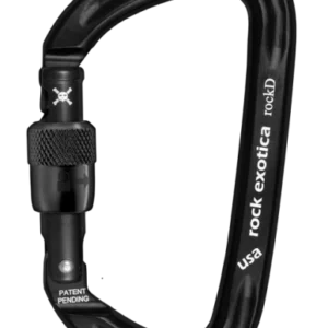 Rock Exotica rockD Screw-Lock Carabiner - Black